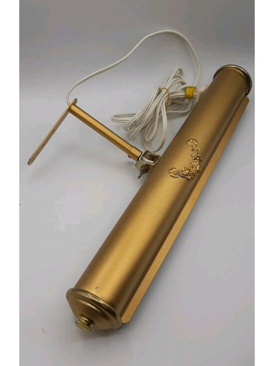 Vintage Mid Century Modern 15 in Picture Painting Wall Mounted Art Light Lamp - Picture 2 of 9